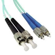 FC-ST Duplex 10G OM3 50/125 Multimode Fiber Patch Cable