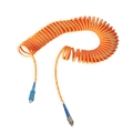 SC-FC Simplex 62.5/125um OM1 Multimode Bend Safe Curl Fiber Patch cord
