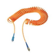 SC-FC Simplex 50/125um OM2 Multimode Bend Safe Curl Fiber Patch cord
