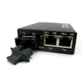 A Pair of BIDI WDM Single Fiber 10/100M 1310/1550 20km SC 1SC+2RJ45 Ethernet Media Converter