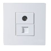1xRJ45+1xTV Outlet Socket Wall Panel Face Plate 120 Type 86 Series
