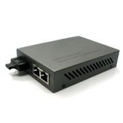 A Pair of BIDI WDM Single Fiber 10/100/1000M 1490/1550 60km SC 1SC+2RJ45 Ethernet Media Converter