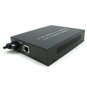 A Pair of BIDI WDM Single Fiber 1000Base 1490/1550nm 60km 1SC+1RJ45 Gigabit Media Converter