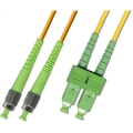 FC/APC to SC/UPC Plenum Duplex 9/125 Single-mode Fiber Patch Cable