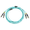 FC/UPC to ST/UPC Duplex 10G OM3 50/125 Multimode Armored Patch Cable