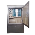 Max. 144 Fiber Fusion Splices 304SS Fiber Optic Cross Connection Floor Mount Cabinet