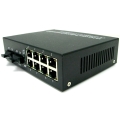 A Pair of BIDI WDM Single Fiber 10/100/1000M 1310/1550 20km SC 2SC+8RJ45 Ethernet Media Converter
