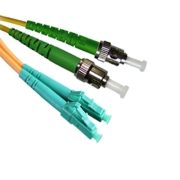 LC/APC to ST/APC Singlemode 9/125 Duplex Fiber Patch Cable