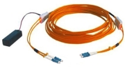 LC-LC Duplex Multi-mode OM2(50/125) Tracer fiber patch cord