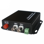 2 Channel Video & 4 Simplex Audio to Fiber SM FC 20km Optic Video Multiplexer