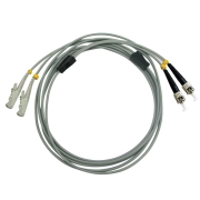 ST/UPC to E2000/UPC Duplex Multimode 50/125 OM2 Armored Patch Cable