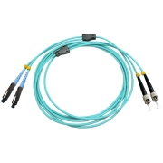 ST/UPC to MU/UPC Duplex 10G OM3 50/125 Multimode Armored Patch Cable