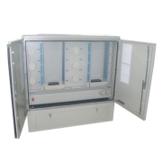 Max. 576 Fiber Fusion Splices SMC Fiber Optic Cross Connection Cabinet with Single-sided Center Opening