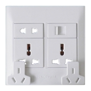 TCL Legrand 1x2Port+2x3Port+1xRJ45 Socket Outlet Wall Face Plate 120 Type 120 Series