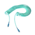 SC-SC Simplex 10G OM3 Multimode Bend Safe Curl Fiber Patch cord