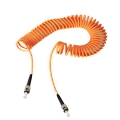 ST-ST Simplex 62.5/125um OM1 Multimode Bend Safe Curl Fiber Patch cord