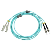 ST/UPC to E2000/UPC Duplex 10G OM3 50/125 Multimode Armored Patch Cable
