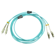 SC/UPC to LC/UPC Duplex 10G OM3 50/125 Multimode Armored Patch Cable