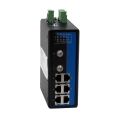6x10/100T to 2x10/100X SC with 485 IndustrialManaged Media Converter