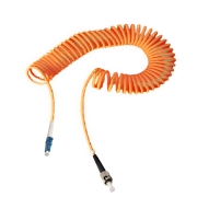 ST-LC Simplex 62.5/125um OM1 Multimode Bend Safe Curl Fiber Patch cord
