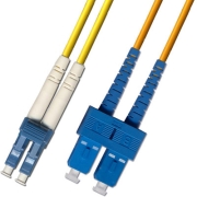 SC/APC to LC/UPC Plenum Duplex 9/125 Single-mode Fiber Patch Cable