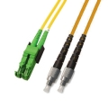 FC/APC to E2000/UPC Plenum Duplex 9/125 Single-mode Fiber Patch Cable