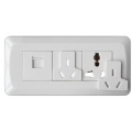 TCL Legrand 2x3Port+1xRJ45 Socket Outlet Wall Face Plate 118 Type Q Series