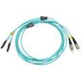 FC/UPC to MU/UPC Duplex 10G OM3 50/125 Multimode Armored Patch Cable