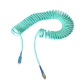 SC-FC Simplex 10G OM3 Multimode Bend Safe Curl Fiber Patch cord