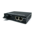 10/100/1000M Dual Fiber 1310nm 40km SC Connector 1SC+2RJ45 Port Ethernet Fiber Media Converter
