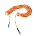 SC-ST Simplex 62.5/125um OM1 Multimode Bend Safe Curl Fiber Patch cord