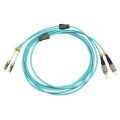 FC-LC Duplex 10G OM4 50/125 Multimode Armored Fiber Patch Cable
