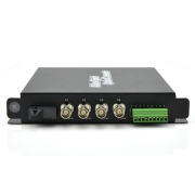 4 Channel Video & 2 Channel Bi-Directional Data to Fiber SM FC 20km Optical Video Multiplexer