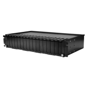 17 slots 10/100M managed fiber media converter rack chassis with single power supply 220V