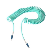 LC-LC Simplex 10G OM4 Multimode Bend Safe Curl Fiber Patch cord