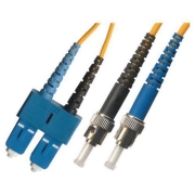 SC/APC to ST/APC Plenum Duplex 9/125 Single-mode Fiber Patch Cable