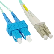 SC-LC Plenum(OFNP) Duplex 10G OM3 50/125 Multi-mode Fiber Patch Cable