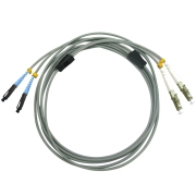 LC/UPC to MU/UPC Duplex Multimode 62.5/125 OM1 Armored Patch Cable