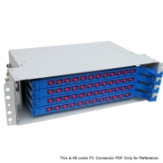 48 Fibers ST 3U Rack Mount Optic Distribution Frame with pigtails and adapters FITB-ODF-C-48