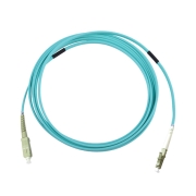 SC/UPC to LC/UPC Simplex 10G OM3 50/125 Multimode Armored Patch Cable