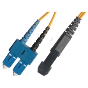 SC/APC to MTRJ/APC Plenum Duplex 9/125 Single-mode Fiber Patch Cable