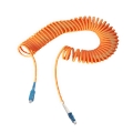 SC-LC Simplex 62.5/125um OM1 Multimode Bend Safe Curl Fiber Patch cord