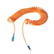 SC-LC Simplex 50/125um OM2 Multimode Bend Safe Curl Fiber Patch cord