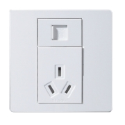 1x3Port+1xRJ45 Socket Outlet Wall Panel Face Plate 120 Type 86 Series