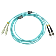 SC/UPC to ST/UPC Duplex 10G OM3 50/125 Multimode Armored Patch Cable