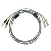 FC/UPC to E2000/UPC Duplex Multimode 50/125 OM2 Armored Patch Cable