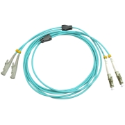 LC/UPC to E2000/UPC Duplex 10G OM3 50/125 Multimode Armored Patch Cable
