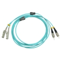 FC/UPC to E2000/UPC Duplex 10G OM3 50/125 Multimode Armored Patch Cable