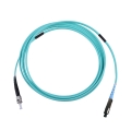 ST/UPC to MU/UPC Simplex 10G OM3 50/125 Multimode Armored Patch Cable