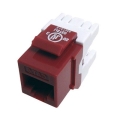 CAT6 Component Rated HD Keystone Jack Crimson Red